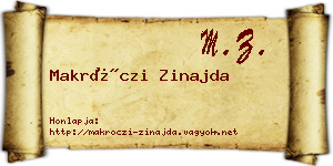 Makróczi Zinajda névjegykártya